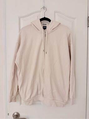 Gap Vintage Soft Oversized Zip up Hoodie in Oyster Beige Size Small